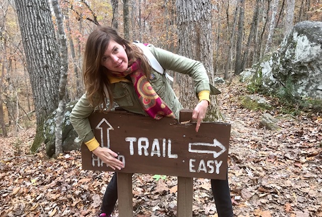 Amy on the trail